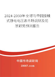 2024-2030年全球与中国接触式静电电压表市场调研及前景趋势预测报告