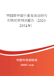 中国聚甲醛行业发展调研与市场前景预测报告(2025-2031年) 中国聚甲醛行业发展调研与市场前景预测报告(2025-2031年)