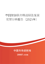 中国聚醚砜市场调研及发展前景分析报告(2025年) 中国聚醚砜市场调研及发展前景分析报告(2025年)