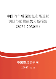 中国汽车后保险杠市场现状调研与前景趋势分析报告（2024-2030年）