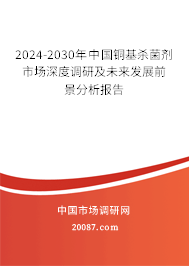 2024-2030年中国铜基杀菌剂市场深度调研及未来发展前景分析报告