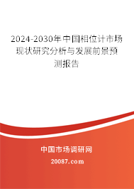 2024-2030年中国相位计市场现状研究分析与发展前景预测报告