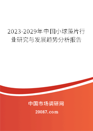 2023-2029年中国小球藻片行业研究与发展趋势分析报告