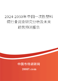 2024-2030年中国一次性塑料碗行业调查研究分析及未来趋势预测报告