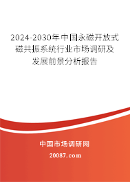 2024-2030年中国永磁开放式磁共振系统行业市场调研及发展前景分析报告