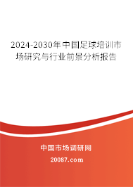 2024-2030年中国足球培训市场研究与行业前景分析报告