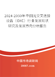 2024-2030年中国光交叉连接设备（OXC）行业发展现状研究及发展方向分析报告