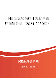 中国次氯酸钠行业现状与市场前景分析（2024-2030年）