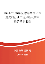 2024-2030年全球与中国环保清洗剂行业市场分析及前景趋势预测报告