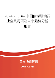 2024-2030年中国偏锑酸钠行业全景调研及未来趋势分析报告