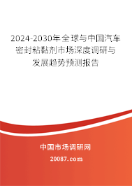 2024-2030年全球与中国汽车密封粘黏剂市场深度调研与发展趋势预测报告