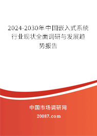 2024-2030年中国嵌入式系统行业现状全面调研与发展趋势报告