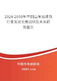 2024-2030年中国山东省建筑行业发展全面调研及未来趋势报告