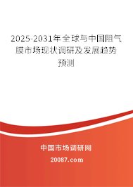 2025-2031年全球与中国阻气膜市场现状调研及发展趋势预测 2025-2031年全球与中国阻气膜市场现状调研及发展趋势预测