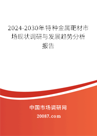 2024-2030年特种金属靶材市场现状调研与发展趋势分析报告