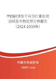 中国超薄型千斤顶行业现状调研及市场前景分析报告（2024-2030年）