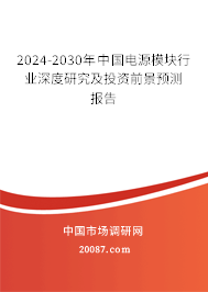 2024-2030年中国电源模块行业深度研究及投资前景预测报告