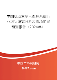 中国机动车尾气处理系统行业现状研究分析及市场前景预测报告（2024年）