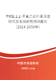 中国1,1,1-三氟乙烷行业深度研究及发展趋势预测报告（2024-2030年）