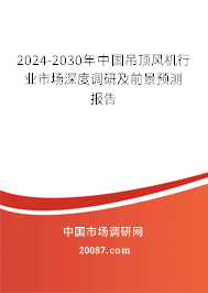 2024-2030年中国吊顶风机行业市场深度调研及前景预测报告