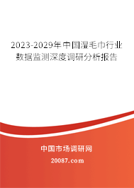 2023-2029年中国湿毛巾行业数据监测深度调研分析报告