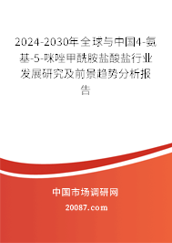 2024-2030年全球与中国4-氨基-5-咪唑甲酰胺盐酸盐行业发展研究及前景趋势分析报告