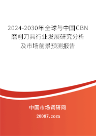 2024-2030年全球与中国CBN磨削刀具行业发展研究分析及市场前景预测报告