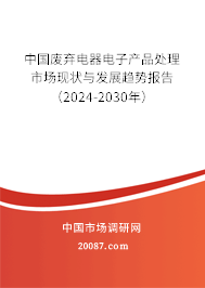 中国废弃电器电子产品处理市场现状与发展趋势报告（2024-2030年）