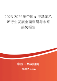 2023-2029年中国α-甲基苯乙烯行业发展全面调研与未来趋势报告