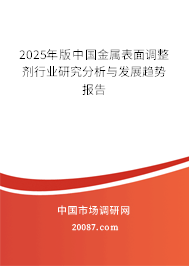 2025年版中国金属表面调整剂行业研究分析与发展趋势报告 2025年版中国金属表面调整剂行业研究分析与发展趋势报告