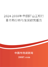 2024-2030年中国矿山工程行业市场分析与发展趋势报告