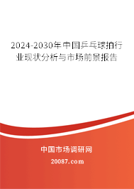 2024-2030年中国乒乓球拍行业现状分析与市场前景报告