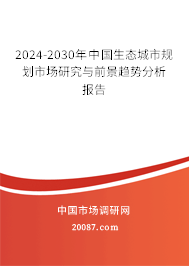 2024-2030年中国生态城市规划市场研究与前景趋势分析报告