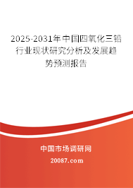 2025-2031年中国四氧化三铅行业现状研究分析及发展趋势预测报告 2025-2031年中国四氧化三铅行业现状研究分析及发展趋势预测报告