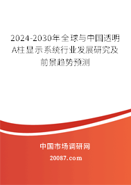 2024-2030年全球与中国透明A柱显示系统行业发展研究及前景趋势预测