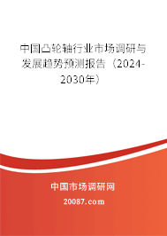 中国凸轮轴行业市场调研与发展趋势预测报告（2024-2030年）