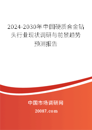 2024-2030年中国硬质合金钻头行业现状调研与前景趋势预测报告