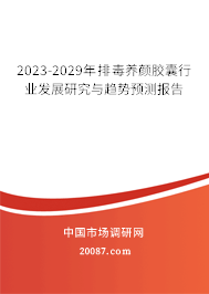 2023-2029年排毒养颜胶囊行业发展研究与趋势预测报告