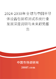 2024-2030年全球与中国半导体设备包装和测试系统行业发展深度调研与未来趋势报告