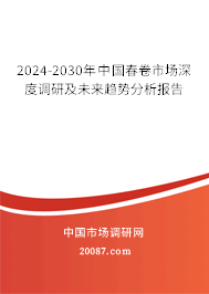 2024-2030年中国春卷市场深度调研及未来趋势分析报告