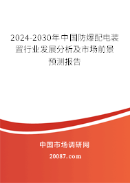 2024-2030年中国防爆配电装置行业发展分析及市场前景预测报告