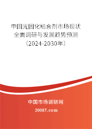 中国光固化粘合剂市场现状全面调研与发展趋势预测（2024-2030年）