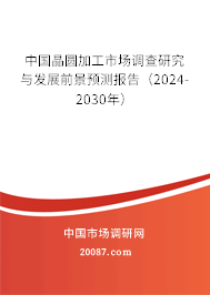 中国晶圆加工市场调查研究与发展前景预测报告（2024-2030年）