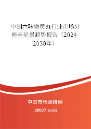 中国六味地黄丸行业市场分析与前景趋势报告（2024-2030年）