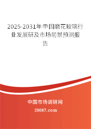 2025-2031年中国磨花玻璃行业发展研及市场前景预测报告 2025-2031年中国磨花玻璃行业发展研及市场前景预测报告