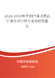 2024-2030年中国汽车消费品行业现状分析与发展趋势报告