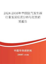 2024-2030年中国氢气发生器行业发展现状分析与前景趋势报告