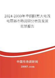 2024-2030年中国阻尼大电流电容器市场调研分析及发展前景报告