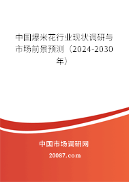 中国爆米花行业现状调研与市场前景预测（2024-2030年）