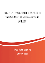 2023-2029年中国不锈钢精密带材市场研究分析与发展趋势报告